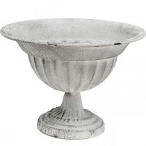 Puodelio dubuo balta dekoratyvinė taurė metalinė taurė Ø16cm H11,5cm