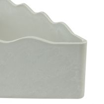 daiktų Dubuo plastikinis širdelės augalų dubuo baltas pilkas 21×14,5×5,5 cm