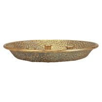 Žvakė metalinė senovinė lazdelė žvakidė auksinė Ø32cm