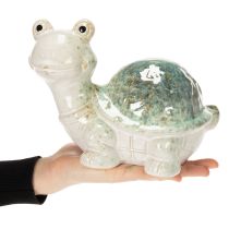 daiktų Keraminė vėžlio figūrėlė – akį traukianti svetainės puošmena, dekoratyvinė figūrėlė, 22 cm