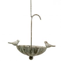 Paukščių vonios skėtis senoviniam pakabinimui 20cm
