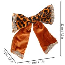 daiktų Dekoratyvinis kaspinėlis su gyvūnų raštu, leopardo raštu, 20 cm, 3 vnt.