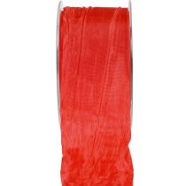 Ribbon Crash dekoratyvinė juostelė dovanų juostelė raudona 50mm 20m