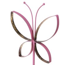 daiktų Butterfly metalinis dekoratyvinis stovas Fuchsia Gold H29cm 2 vnt