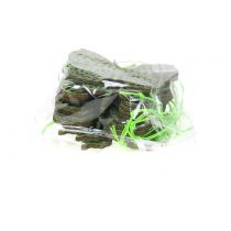 daiktų Dekoratyvinė pakaba drugelis žalias blizgutis 8cm 12 vnt