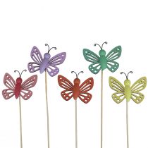 daiktų Pavasario dekoravimo gėlių kamščiai mediniai dekoratyviniai drugeliai 6×8cm 10vnt