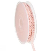 daiktų Dekoratyvinė juostelė su nertais nėriniais dekoratyvine juostele rožinė W9mm L20m