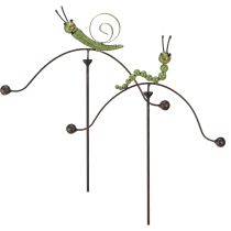 daiktų Sraigė Caterpillar Wind Chime Sodo kuolas metalinis H67cm 2vnt