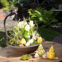 daiktų Keraminė dekoratyvinė sraigė su LED apšvietimu. Žaisminga stalo dekoracija namams ir balkonui. 12 cm, 2 vnt.