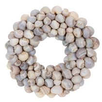 daiktų Sraigių vainikas pakabinimui, dekoratyvinis vainikas, jūrinio stiliaus, Nathai, Ø35cm