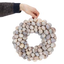 daiktų Sraigių vainikas pakabinimui, dekoratyvinis vainikas, jūrinio stiliaus, Nathai, Ø35cm