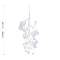 daiktų Snaigių dekoracijos šakelės blizgučiams kabinti 30cm 2vnt.