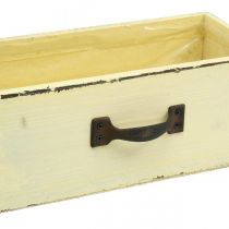 daiktų Medinis stalčius sodinimui Yellow Shabby Chic 25×13×8cm