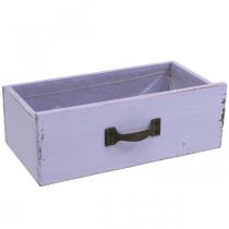 daiktų Planter Deco Drawer Shabby Chic Wood Purple 25×13×8cm