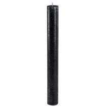 daiktų Juodos žvakės vienspalvės lazdelės žvakės 34x300mm 4 vnt