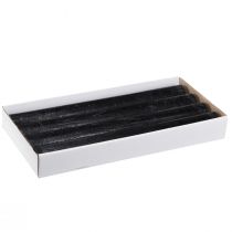 daiktų Juodos žvakės vienspalvės lazdelės žvakės 34x300mm 4 vnt