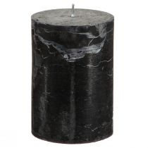 daiktų Juodos žvakės stulpinės žvakės vienspalvės 70x100mm 4 vnt