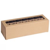 daiktų Juodi kalėdiniai rutuliai eglutės rutuliai stiklas Ø4cm 24 vnt