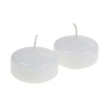 Plaukiojančios žvakės Baltos 4,5cm 8 vnt