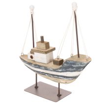 daiktų Laivo dekoracija, jūrinio stiliaus, medinė su stovu, 20 cm