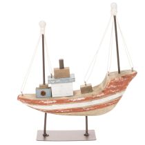 daiktų Dekoratyvinis medinis laivelio modelis palangei 20 cm
