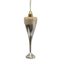 Šampano taurės pakabinti šviesiai auksinės 10cm 8vnt