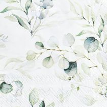 daiktų Servetėlės eukalipto dekoratyvinė stalo puošmena balta 25x25cm 20vnt