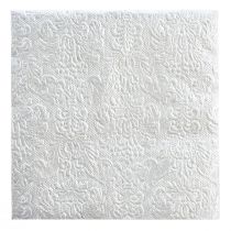 daiktų Servetėlės Spalva Sidabrinis Reljefinis Ornamentas 33x33cm 15vnt