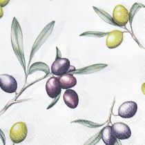 daiktų Servetėlės stalo dekoravimui vasarinė alyvuogių žalia violetinė 25x25cm 20 vnt
