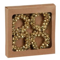 daiktų Servetėlių žiedai auksiniai metaliniai varpeliai Ø5cm 8 vnt