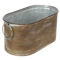daiktų Metalinių augalų vazonų ir vonelių rinkinys, vintažinio retro stiliaus, ilgis 22,5 cm / 27 cm / 31 cm