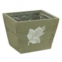 Augalų dėžutė medinė skurdi prašmatni medinė dėžutė pilka 11×14,5×14 cm