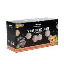 daiktų Saulės žibinto grandinė LED 4,5m balta 10 lempučių