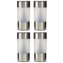 daiktų LED saulės šviestuvų komplektas, 4 vnt., skirta sodui ir terasai, H14 cm