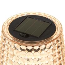 daiktų Stalinės saulės lempos LED su laikmačiu skaidrios rudos H25cm 3vnt