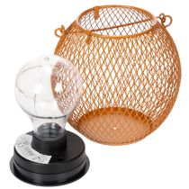 daiktų Saulės energija varomas LED žibintas atmosferiniam sodo apšvietimui, patrauklaus metalinio dizaino, 12 cm