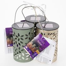 daiktų Saulės energija varomi lauko sodo žibintai su subtiliu raštu vasaros naktims, 22 cm, 3 vnt.