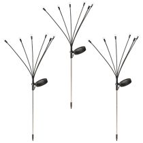 daiktų Saulės energija varomos lauko LED lazdelės, šiltai baltos spalvos, 70 cm, 3 vnt.