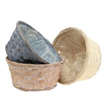 daiktų Skiedrų dėklas apvalus augalų krepšelis Ø20cm balta/pilka/ruda 8 vnt