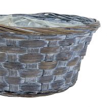 daiktų Skiedrų dėklas apvalus augalų krepšelis Ø20cm balta/pilka/ruda 8 vnt