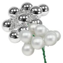 daiktų Veidrodinės uogos 25mm sidabrinis mišinys 140 vnt