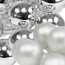 daiktų Veidrodinės uogos 25mm sidabrinis mišinys 140 vnt