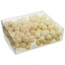 daiktų Mini Christmas baubles kremo mišinys matinis/blizgus Ø25mm 140p