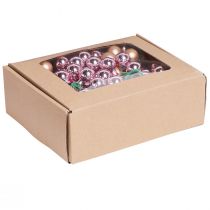 daiktų Veidrodis Uogos Abrikosai Rožiniai Stiklo rutuliukai Viela Ø20mm 140 vnt.