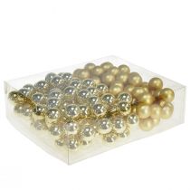 daiktų Mini eglutės kamuoliukai stikliniai veidrodiniai uogos Ø20mm 140 vnt