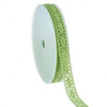daiktų Nėrinių juostelė dekoratyvinė juostelė žalia B18mm 20m