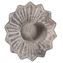daiktų Kūginis žvakių laikiklis skirtas klijuoti senovinės pilkos spalvos 7×8,5cm 4vnt