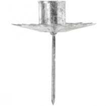 daiktų Kūginis žvakių laikiklis skirtas klijuoti sidabro antikvarinį vaizdą Ø7cm 4vnt