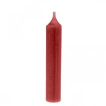daiktų Strypų žvakė raudonos spalvos žvakės rubino raudona 120mm/Ø21mm 6vnt