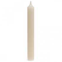 daiktų Kūginės žvakės baltos kreminės vaško žvakės 180mm/Ø21mm 6vnt